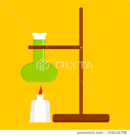 Chemistry flask stand icon. Flat illustration of chemistry flask stand vector icon for web design 108416796