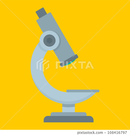 Microscope icon. Flat illustration of microscope vector icon for web design 108416797