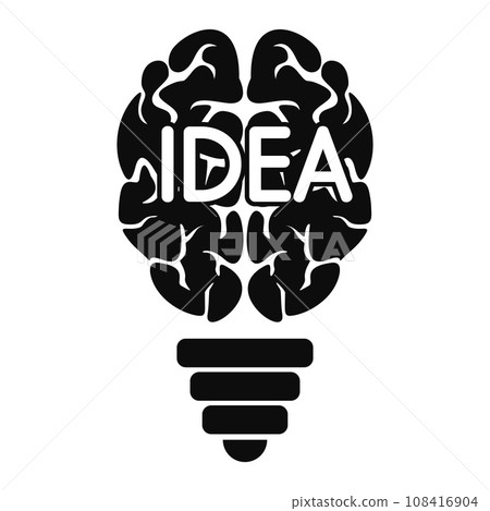 Mind idea logo. Simple illustration of mind idea vector logo for web design isolated on white background 108416904