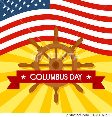 National columbus day concept background. Flat illustration of national columbus day vector concept background for web design National columbus day concept background. Flat illustration of national columbus day vector concept background for web design 108416949
