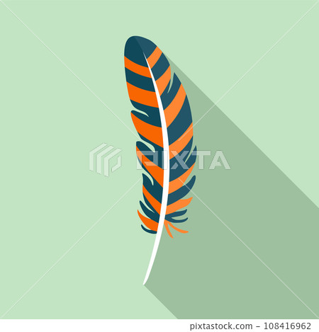 Nib feather icon. Flat illustration of nib feather vector icon for web design 108416962