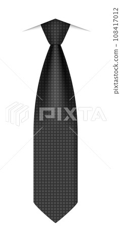 Black necktie icon. Realistic illustration of black necktie vector icon for web design isolated on white background Black necktie icon. Realistic illustration of black necktie vector icon for web design isolated on white background 108417012