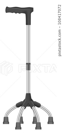 Quadruped walk stick icon. Realistic illustration of quadruped walk stick vector icon for web design isolated on white background 108417072