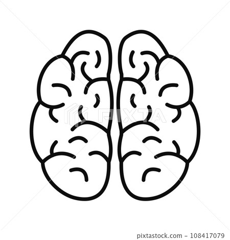 Brain icon. Outline brain vector icon for web design isolated on white background Brain icon. Outline brain vector icon for web design isolated on white background 108417079