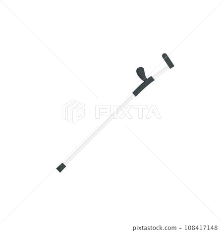Modern walking stick icon. Flat illustration of modern walking stick vector icon for web design 108417148