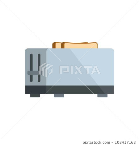 Kitchen toaster icon. Flat illustration of kitchen toaster vector icon for web design Kitchen toaster icon. Flat illustration of kitchen toaster vector icon for web design 108417168