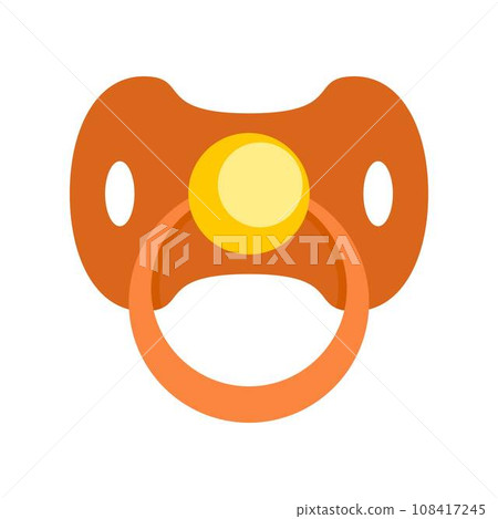 Baby nipple icon. Flat illustration of baby nipple vector icon for web design 108417245