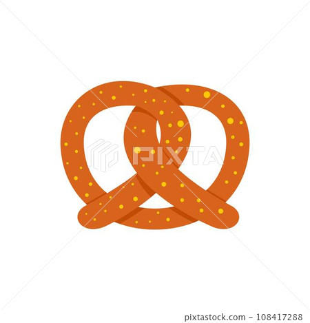 Pretzel icon. Flat illustration of pretzel vector icon for web design Pretzel icon. Flat illustration of pretzel vector icon for web design 108417288