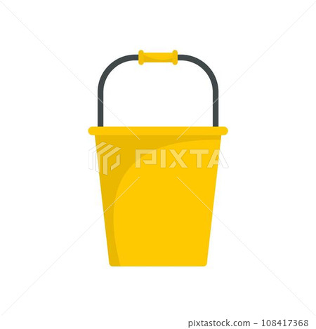 Garden bucket icon. Flat illustration of garden bucket vector icon for web design Garden bucket icon. Flat illustration of garden bucket vector icon for web design 108417368