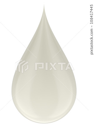 White Drop or milk drop, 3D rendering White Drop or milk drop, 3D rendering 108417445