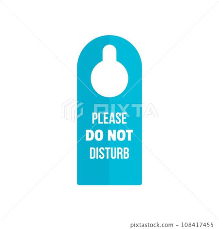 Do not disturb tag icon. Flat illustration of do not disturb tag vector icon for web design 108417455