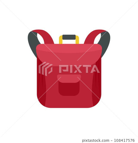 Small backpack icon. Flat illustration of small backpack vector icon for web design Small backpack icon. Flat illustration of small backpack vector icon for web design 108417576