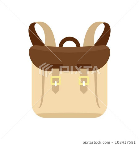 Adventure backpack icon. Flat illustration of adventure backpack vector icon for web design 108417581