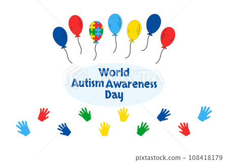 World Autism Awareness Day vector banner. Template card, Illustration themes autism web, border etc. 108418179