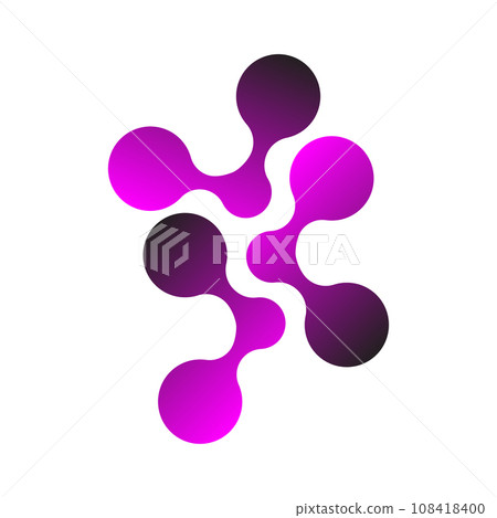 Technology logo in the form of atoms. Illustration Vector Technology logo in the form of atoms. Illustration Vector 108418400