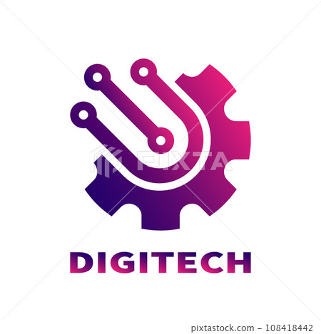 Abstract sign digital technologies branding identity corporate logo design template isolated on white background. Abstract sign digital technologies branding identity corporate logo design template isolated on white background. 108418442