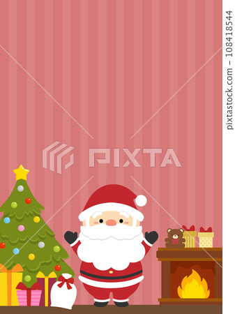 Christmas card with presents and Santa Christmas card with presents and Santa 108418544