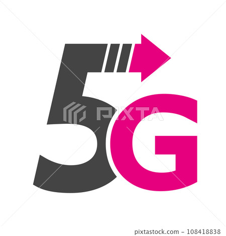 Vector technology icon network sign 5G. Illustration 5g internet symbol in flat line minimalism style. 5G internet network vector logo or UI app icon for 5G mobile net connection. EPS 10 Vector technology icon network sign 5G. Illustration 5g internet symbol in flat line minimalism style. 5G internet network vector logo or UI app icon for 5G mobile net connection. EPS 10 108418838