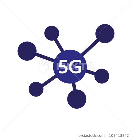 5G new wireless internet wifi connection. Vector technology icon network sign 5G. Fifth innovative generation of the global high speed Internet broadband network. EPS 10. 5G new wireless internet wifi connection. Vector technology icon network sign 5G. Fifth innovative generation of the global high speed Internet broadband network. EPS 10. 108418842