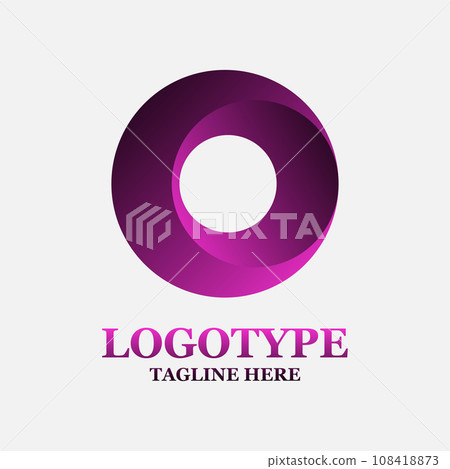 Vector colorful sign. Logo for business, technology, corporation. Abstract logo in the form of a circle. Corporate icon, template 108418873