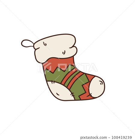 Isolated Christmas red stocking Isolated Christmas red stocking 108419239