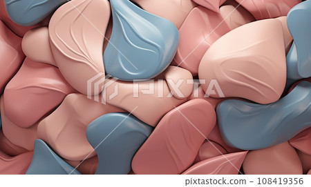 pink and blue smooth stones pattern, red pastel pebble background, abstract stones wallpaper 108419356