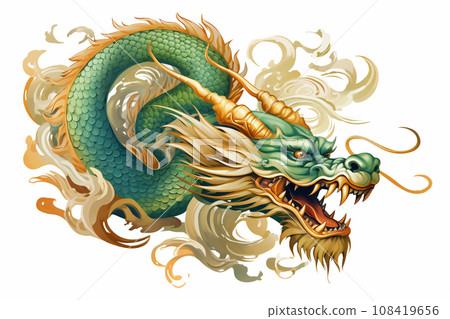 東方龍圖-插圖素材[108419656] - PIXTA圖庫