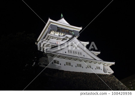 Kitakyushu Kokura Castle at night [Light up] 108420936