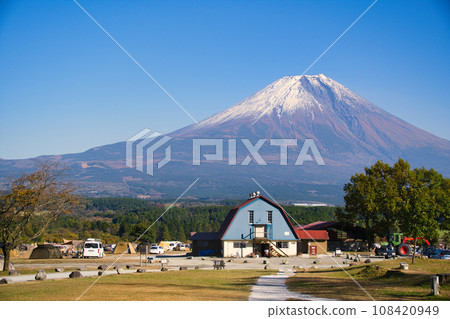 Mt. Fuji seen from the campsite at the foot of Mt. Fuji 108420949