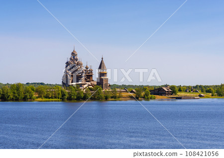 Kizhi Historical Park open-air museum of Wooden construction view from Lake Onega 108421056