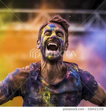 holi festival celebration dancer holi festival celebration dancer 108421139