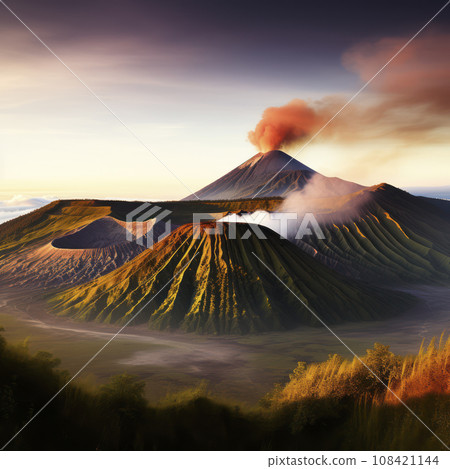 java bromo volcano at sunrise 108421144