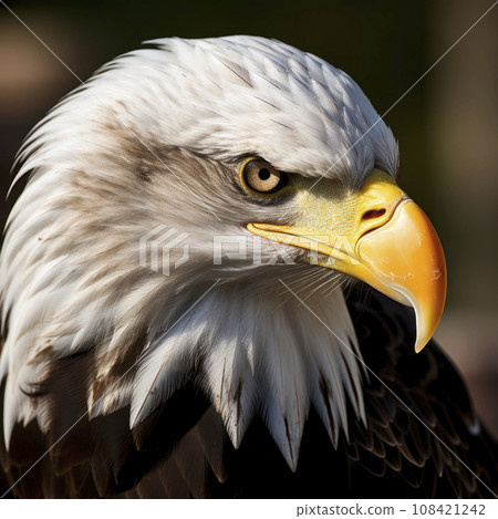 closeup profile bald head eagle 108421242