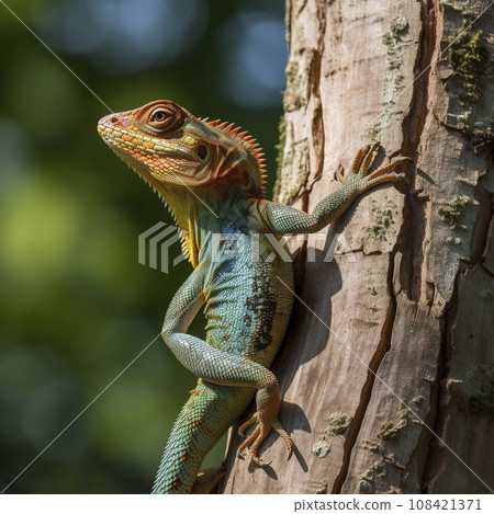champelion lizard matching color of background champelion lizard matching color of background 108421371
