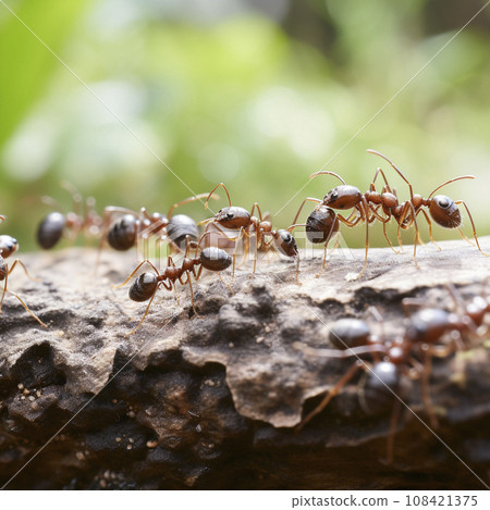 row of army ants on march 108421375