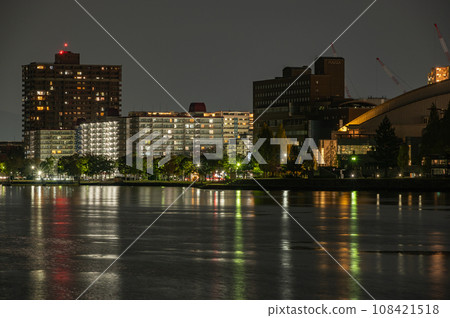從琵琶湖大津港看到的湖岸夜景 108421518