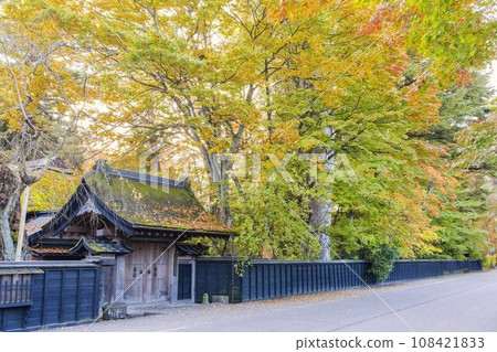 Autumn Kakunodate Samurai Residence Street (Aoyagi House) Scenery of autumn leaves, Semboku City, Akita Prefecture Autumn Kakunodate Samurai Residence Street (Aoyagi House) Scenery of autumn leaves, Semboku City, Akita Prefecture 108421833