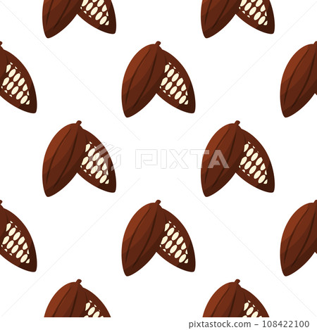 cocoa bean plant fruit chocolate day pattern 108422100