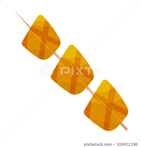 bbq corn yellow vegetable kebab icon element 108422190