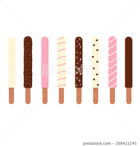 chocolate sticks colored food eat holiday set chocolate sticks colored food eat holiday set 108422245