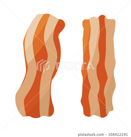 bacon pieces fried meat breakfast icon element bacon pieces fried meat breakfast icon element 108422291