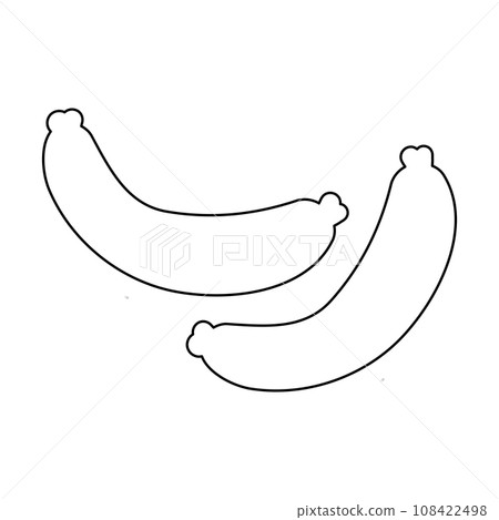 sausage meat barbecue line coloring icon element sausage meat barbecue line coloring icon element 108422498