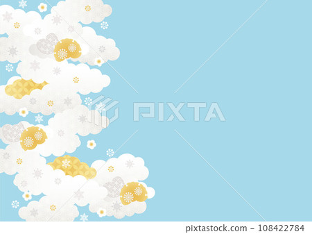 Background-Japanese snow pattern 2023-1-2 vector 108422784