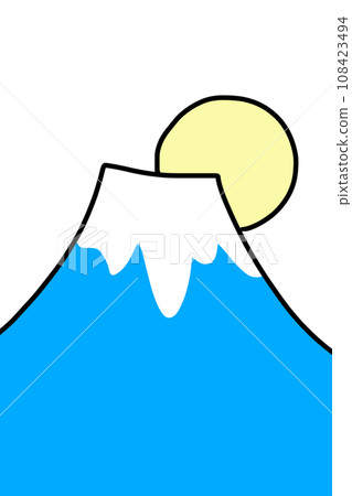 Mt. Fuji visible on a moonlit night 108423494