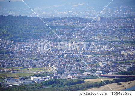Downtown Kyotanabe city seen from Mt. Mantoro Observation Deck Downtown Kyotanabe city seen from Mt. Mantoro Observation Deck 108423552