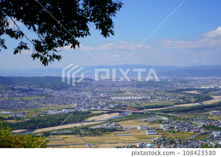 Panoramic view from Shin-Tanabe/Kyotanabe to Hirakata area from Mt. Mantoro Observation Deck Panoramic view from Shin-Tanabe/Kyotanabe to Hirakata area from Mt. Mantoro Observation Deck 108423580