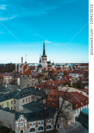 Cityscape of the old town of Tallinn, the capital of Estonia, one of the Baltic countries, seen from the observation deck Cityscape of the old town of Tallinn, the capital of Estonia, one of the Baltic countries, seen from the observation deck 108423658