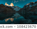 Looking up close at Fitz Roy, a mountain representing the Patagonia region in southern Argentina 108423670