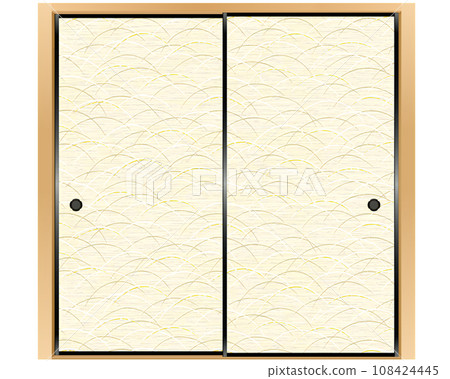 Japanese-style fusuma Japanese pattern illustration 108424445