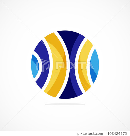 Abstract circle logo, dynamic aesthetic. Simplicity suggests connectivity, fluidity, and energy, making it a versatile choice for brands seeking a modern, visually engaging identity 108424573